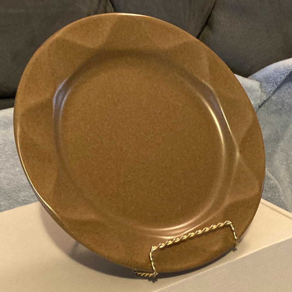 VINTAGE Dansk 1999 Origami Sandstone Brown 9.5” Salad Plate-Brand New with Tag